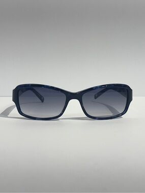 Liz Claiborne Blue Tortoise Rectangle Sunglasses with Case